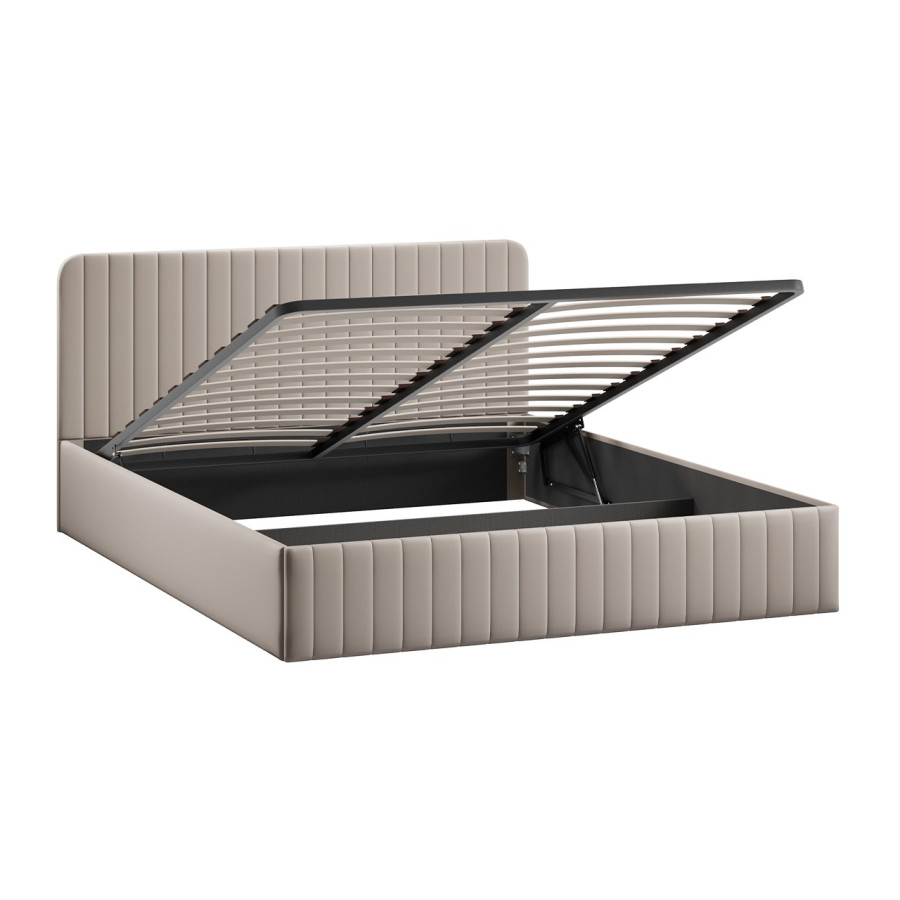 Кровать с ПМ «Шелли» Тип 1 (с подъемным механизмом) с заглушиной Велюр Confetti Smoke