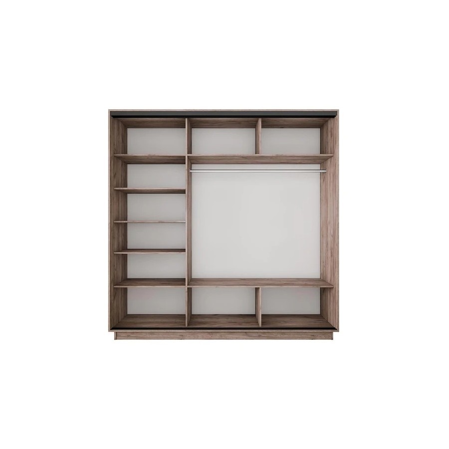 Шкаф-купе 3-х дверный «Румер-2» - СШК 3.210.70-11.13.11(Н) Дуб Крафт Табачный, Зеркало