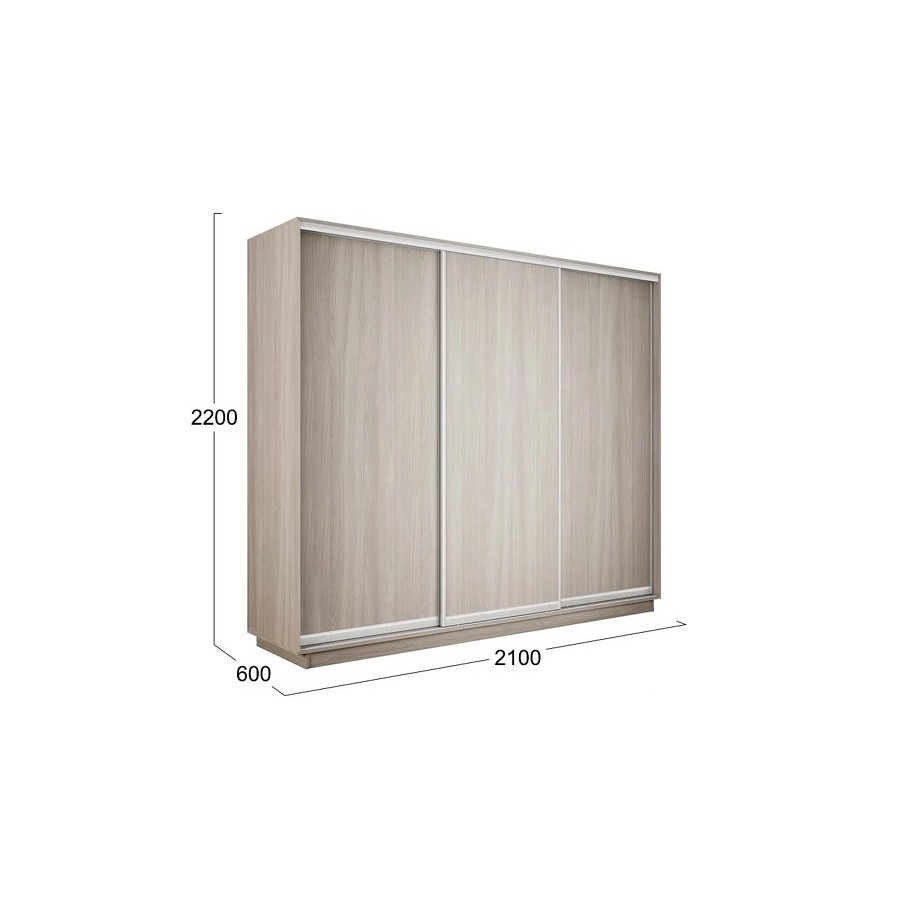 Шкаф-купе 3-х дверный «Румер-2» - СШК 3.210.70-11.11.11 Ясень шимо светлый
