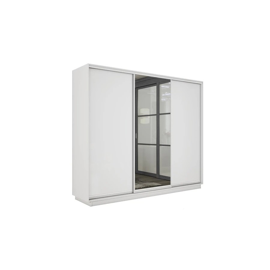 Шкаф-купе 3-х дверный «Румер-2» - СШК 3.210.70-11.13.11 Белый снег, Зеркало