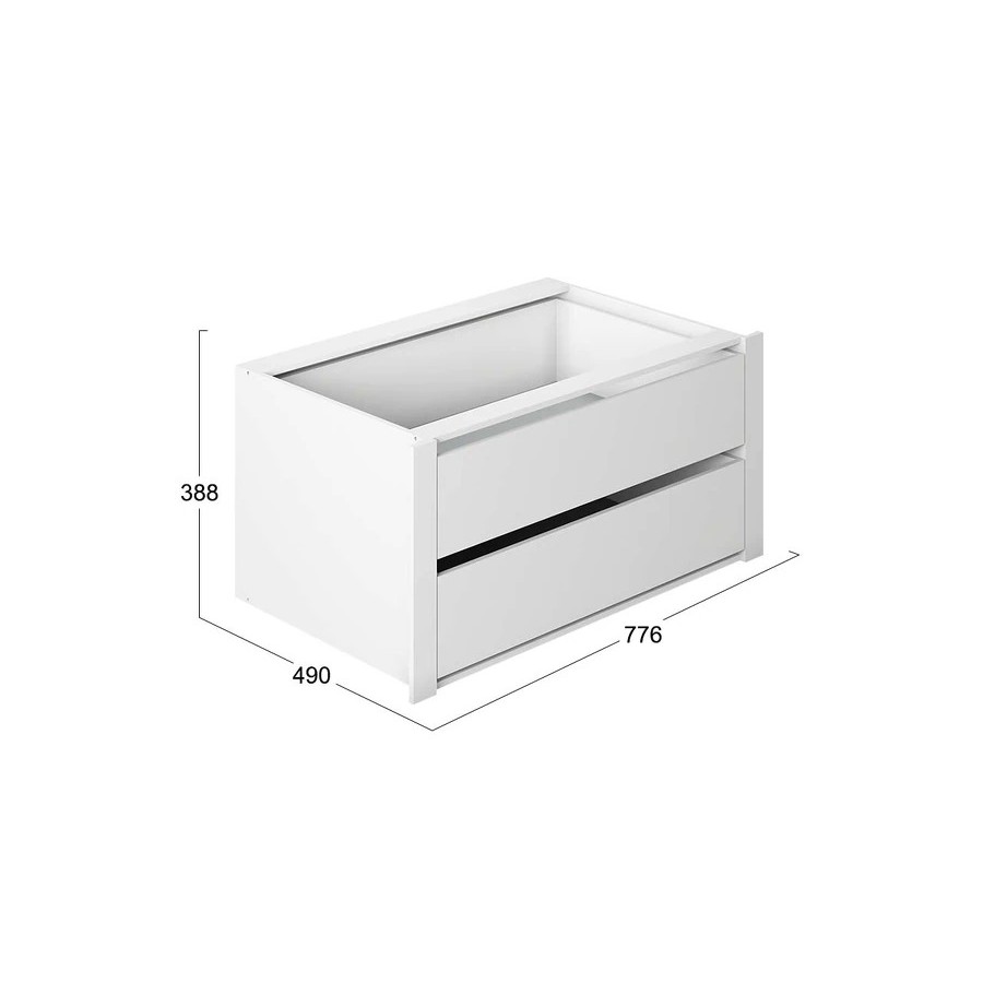 Модуль универсальный с 2 ящиками (1600) Белый снег