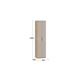 Шкаф для одежды «Хилтон» Исп. 2 - 303.001.000 Дуб Крафт золотой, Мокко матовый