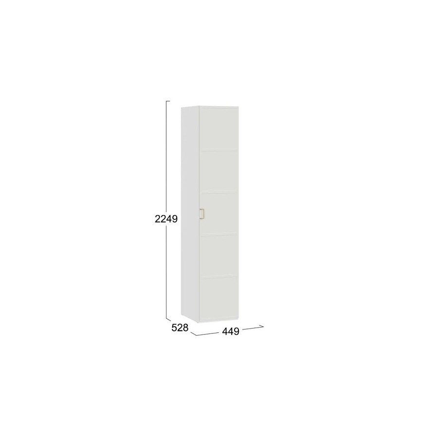 Шкаф для белья «Стелла» - 402.07 Белый холст, Белый Жемчуг