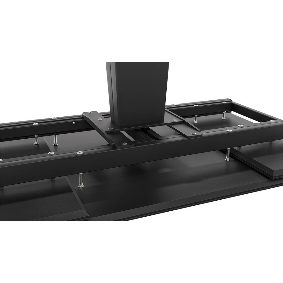 Стол обеденный «Бридж» Тип 3 Черный муар, Керамика матовая серый мрамор