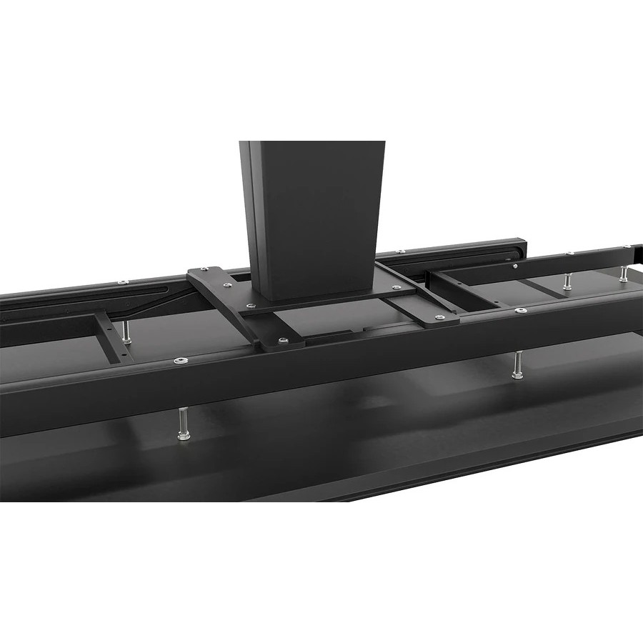 Стол обеденный «Бридж» Тип 3 Черный муар, Керамика матовая серый мрамор