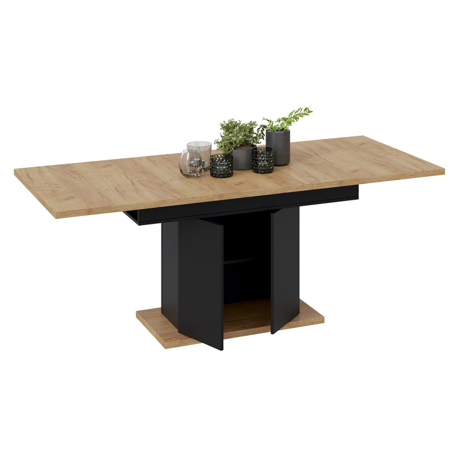 Стол раздвижной «Детройт» Тип 1 - 009.000.000 Черный, Дуб Крафт золотой