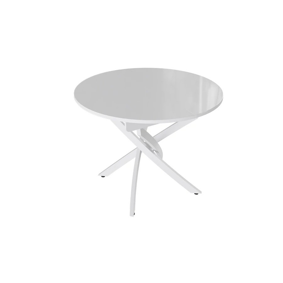 Стол обеденный «Diamond» Тип 3 - КМ+02.68.000.168 Белый муар, Белый глянец