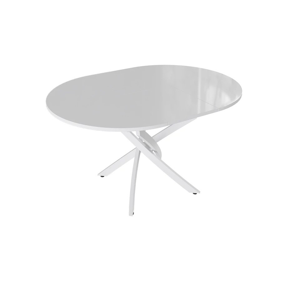 Стол обеденный «Diamond» Тип 3 - КМ+02.68.000.168 Белый муар, Белый глянец