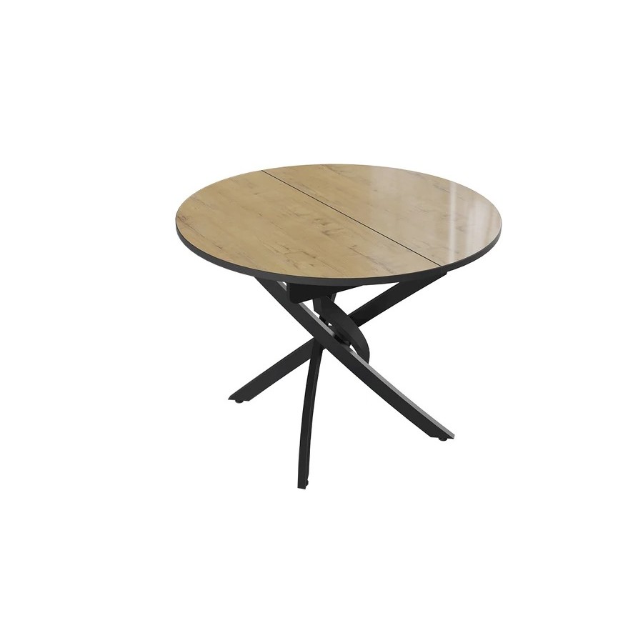 Стол обеденный «Diamond» Тип 3 - КМ+02.68.000.168 Черный муар, Бунратти глянец