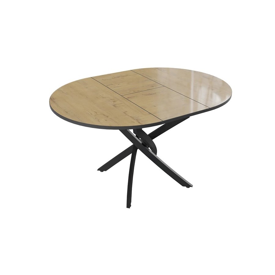 Стол обеденный «Diamond» Тип 3 - КМ+02.68.000.168 Черный муар, Бунратти глянец