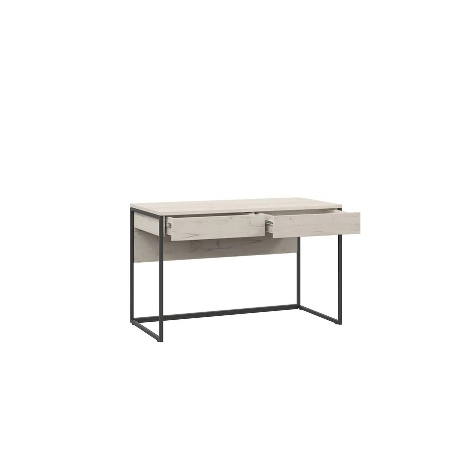 Стол компьютерный «Лофт» тип 2 Черный, Дуб крафт белый