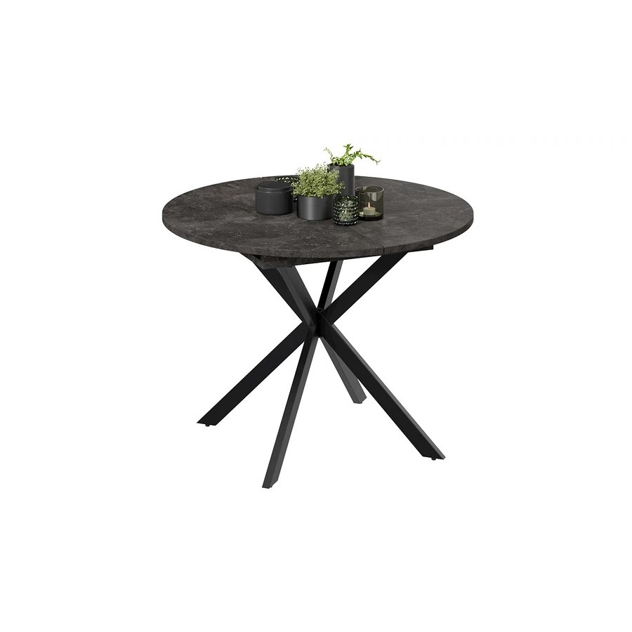 Стол обеденный раздвижной «Мэдисон» Тип 1 Черный муар, Ателье темный