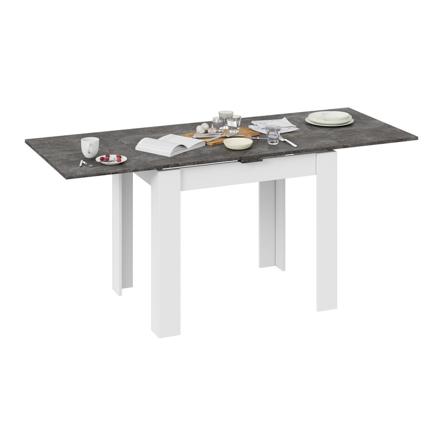 Стол раздвижной «Промо» тип 3 - 005.000.000 Белый, Ателье темный