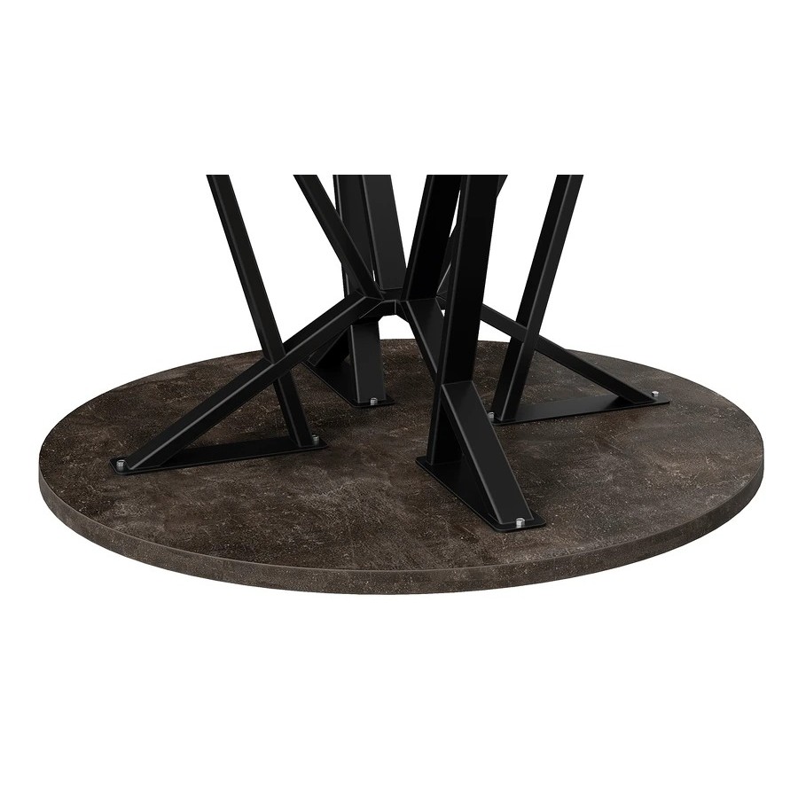 Стол обеденный «Ройс» Тип 2 Черный муар/Ателье темное