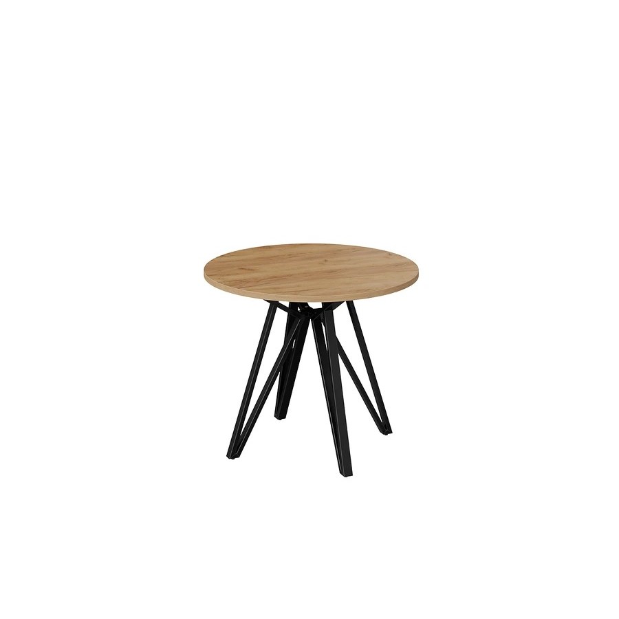 Стол обеденный «Ройс» Тип 2 Черный муар/Дуб Крафт золотой