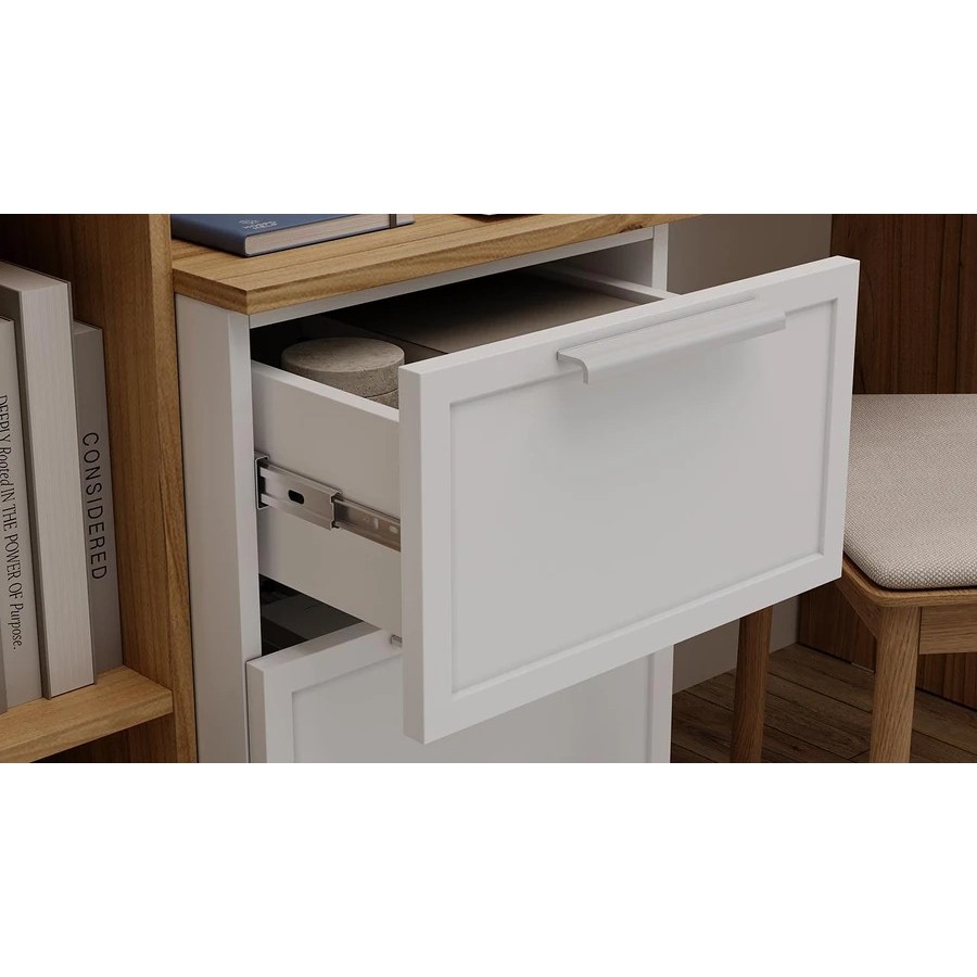 Стол письменный «Стелла» Тип 1 - 402.12 Белый холст, Белый Жемчуг, Яблоня Беллуно