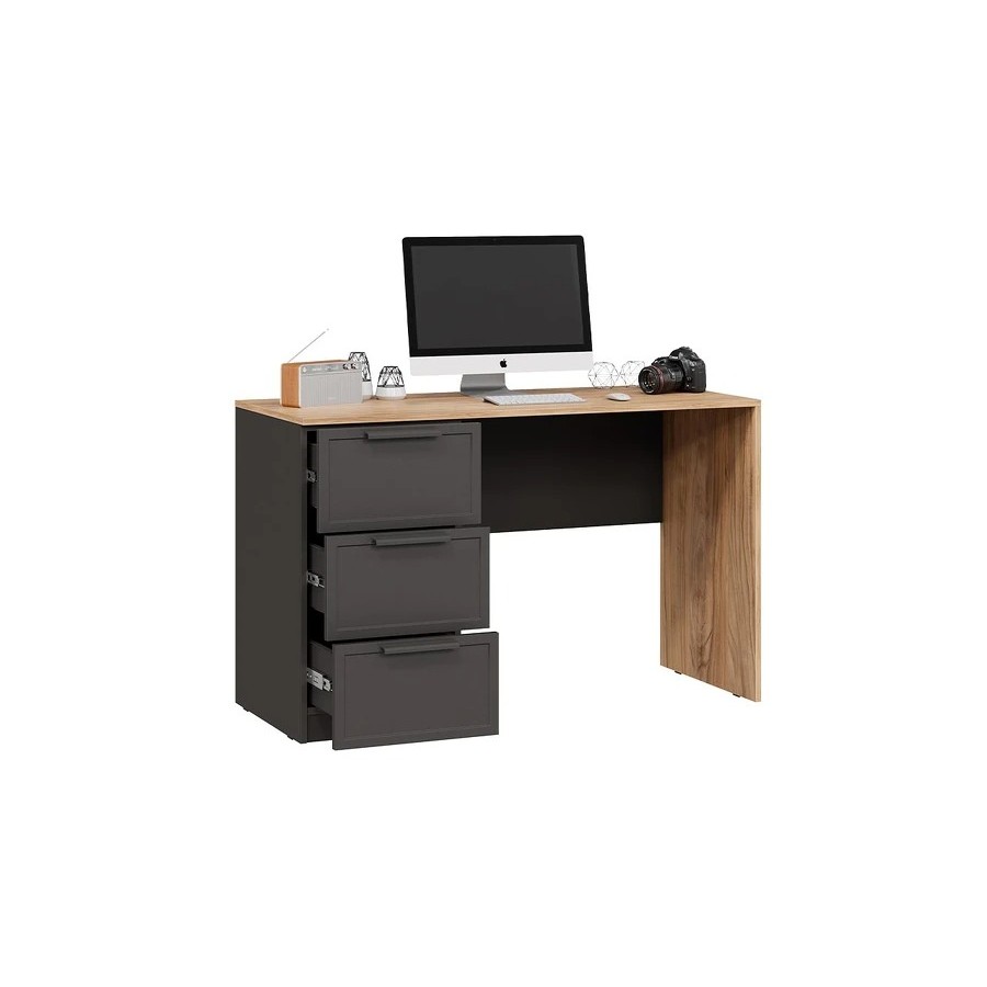 Стол письменный «Стелла» Тип 1 - 402.12 Серый вулкан, Фон Серый, Яблоня Беллуно