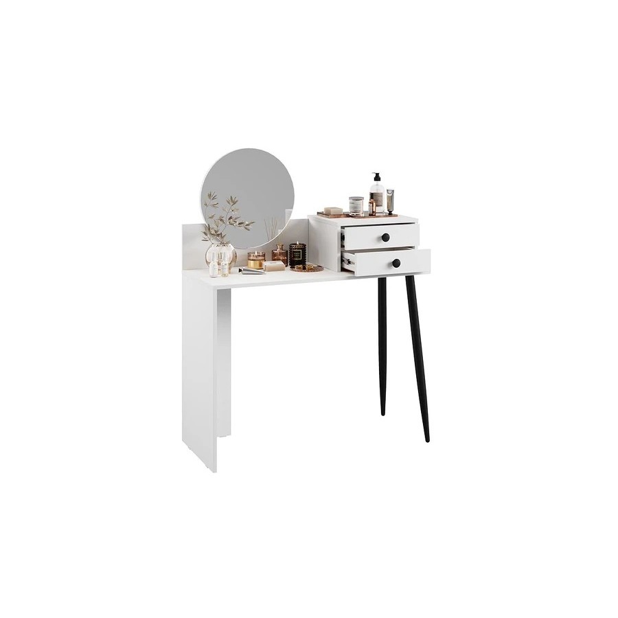 Стол туалетный «Стилтон» Тип 1 Белый, Черный муар