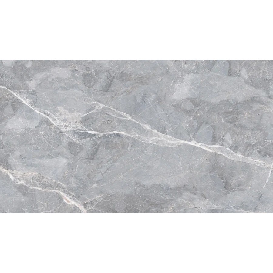 Стол обеденный раздвижной «Стоун» Тип 1 Черный муар, Керамика матовая серый мрамор