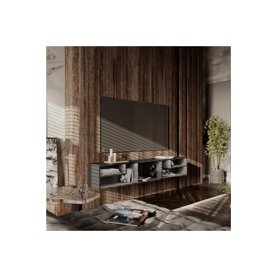 Тумба универсальная "Энни" Графит cерый