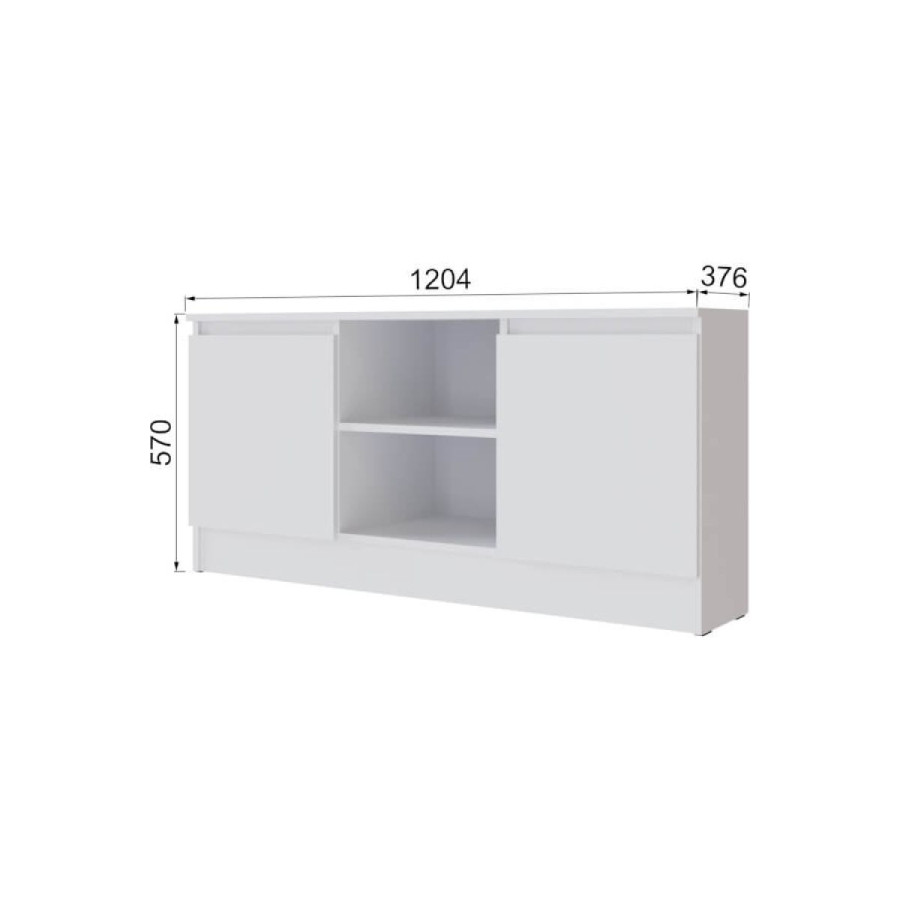 Тумба ТВ "Мэнкс" МГТ - 1 Белый c тиснением