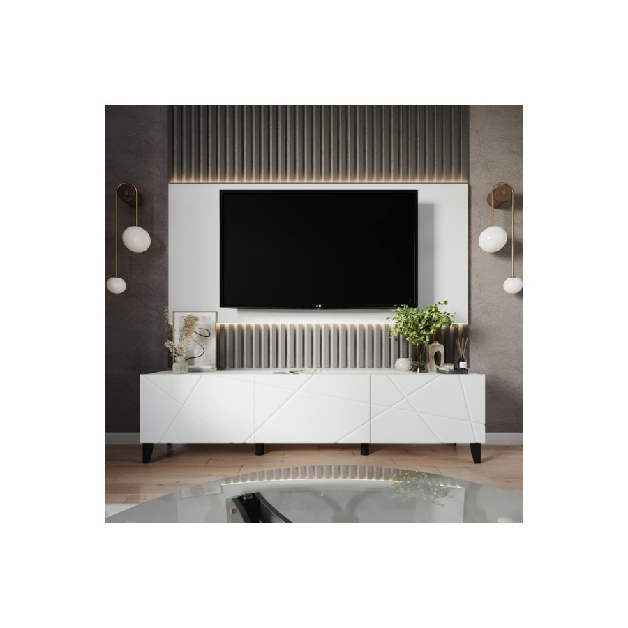 Тумба ТВМ-10 Белый c тиснением, Белый снег