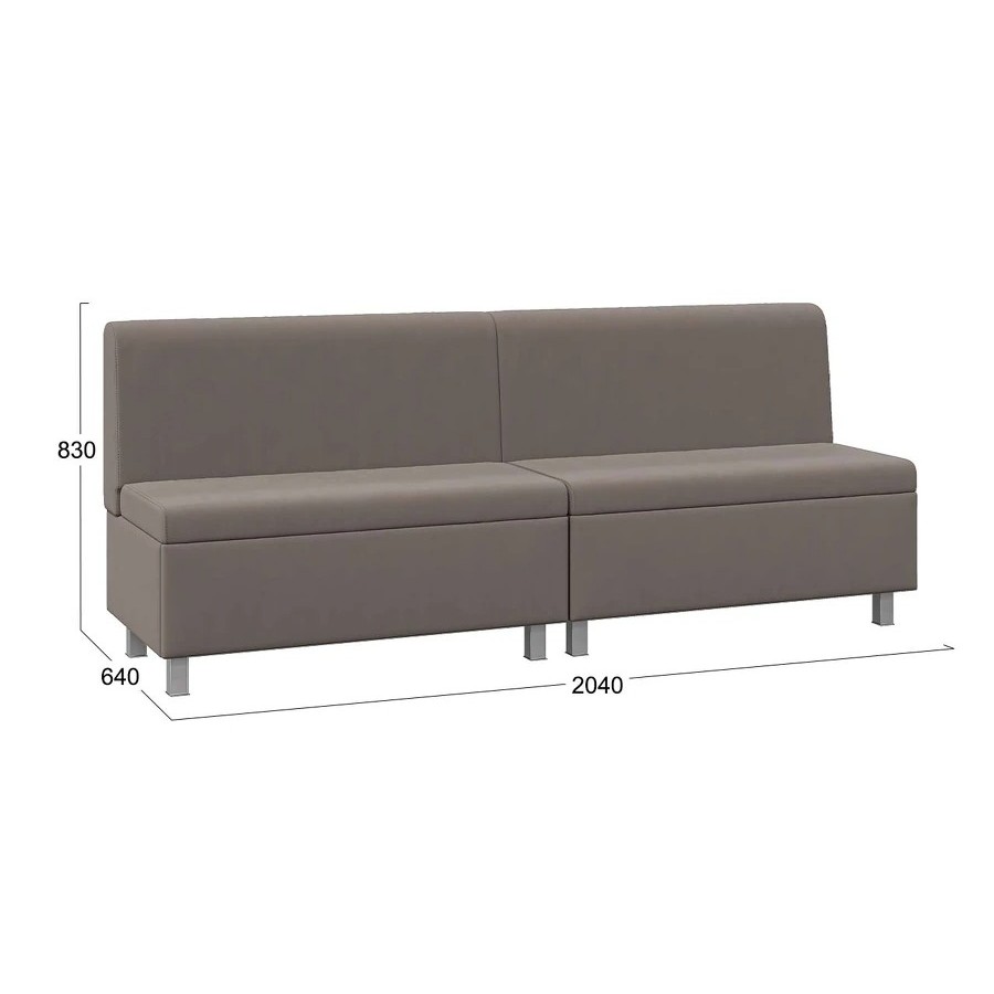 Диван прямой «Каир» ГН №3 Исп.2 Велюр Camaro 05 (мокко)