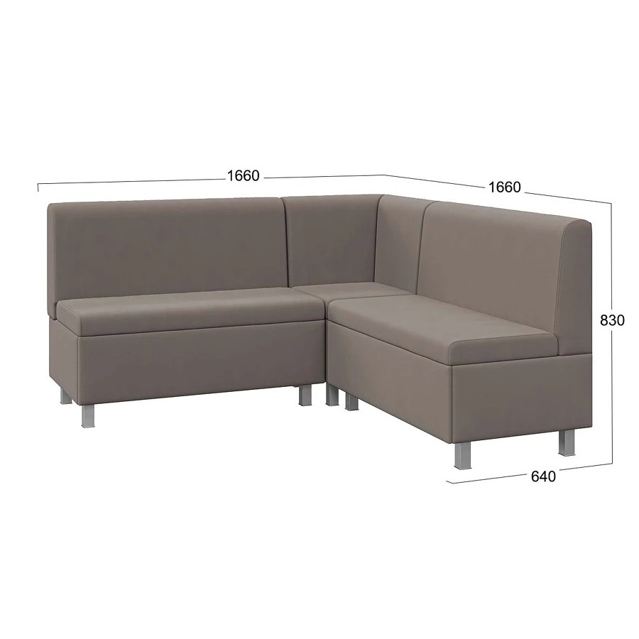 Диван угловой «Каир» ГН №2 Исп.2 Велюр Camaro 05 (мокко)