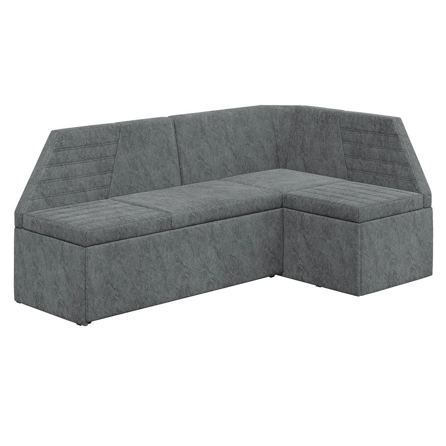 Скамья угловая «Лондон» со спальным местом Исп.2 Дуб Сонома трюфель, Микровелюр Wellmart Silver