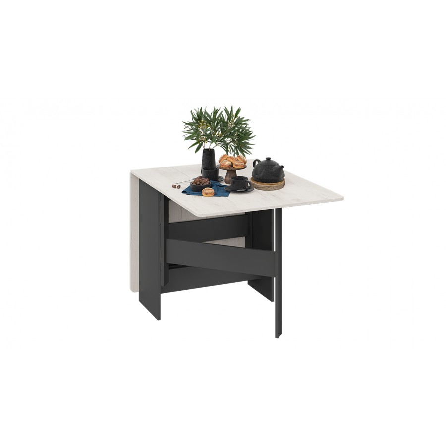 Стол-книжка тип 2 Антрацит, Дуб крафт белый