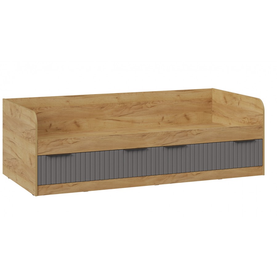 Кровать комбинированная «Хилтон» (900) Тип 1 - 404.006.000 Дуб Крафт золотой, Графит матовый