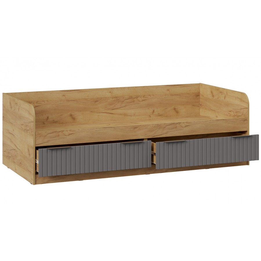 Кровать комбинированная «Хилтон» (900) Тип 1 - 404.006.000 Дуб Крафт золотой, Графит матовый