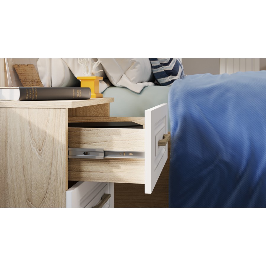 Тумба прикроватная «Сэнди» - 211.000.000 Вяз благородный, Белый