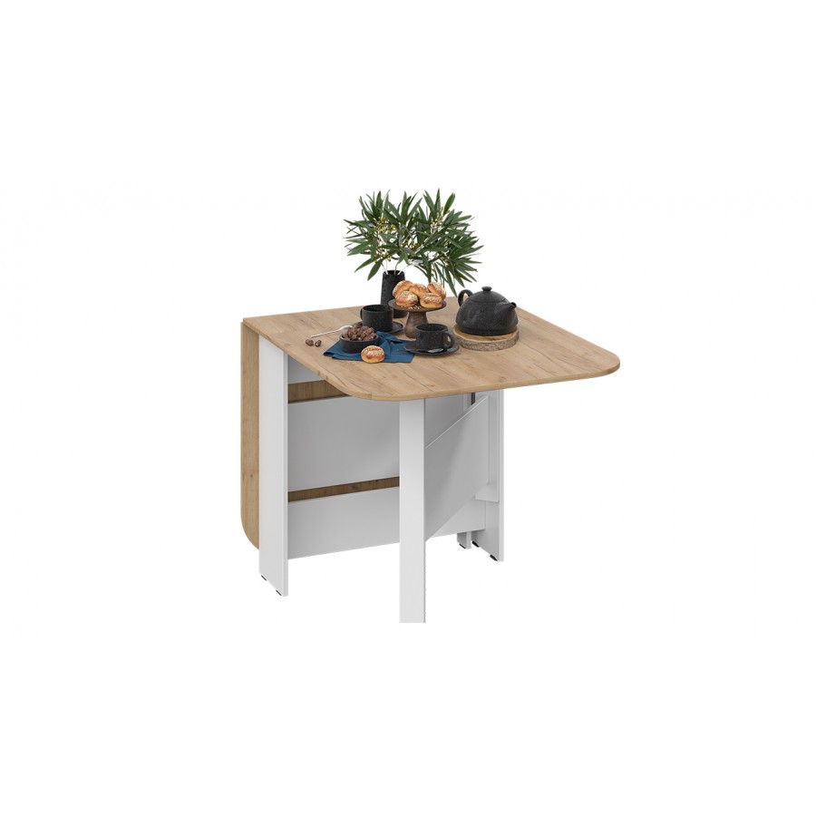 Стол-книжка Т1 Белый, Дуб Крафт золотой