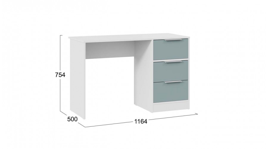 Стол письменный «Марли» Тип 1 - 403.003.000 Белый, Серо-голубой