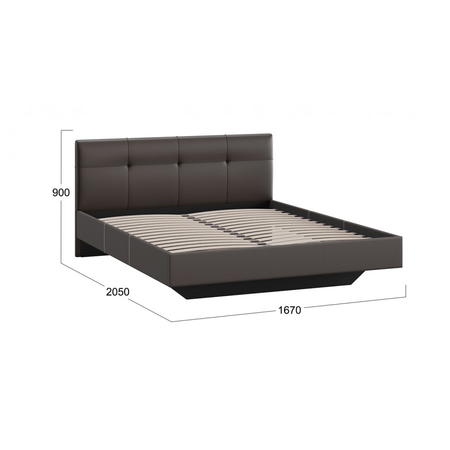 Кровать без ПМ «Элис» Тип 1 (без подъемного механизма) Исп.2 Темная