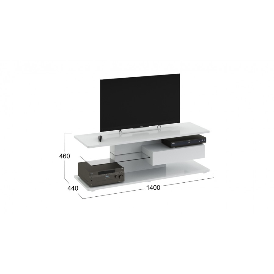 Тумба ТВ «Diamond» тип 1 Белый глянец