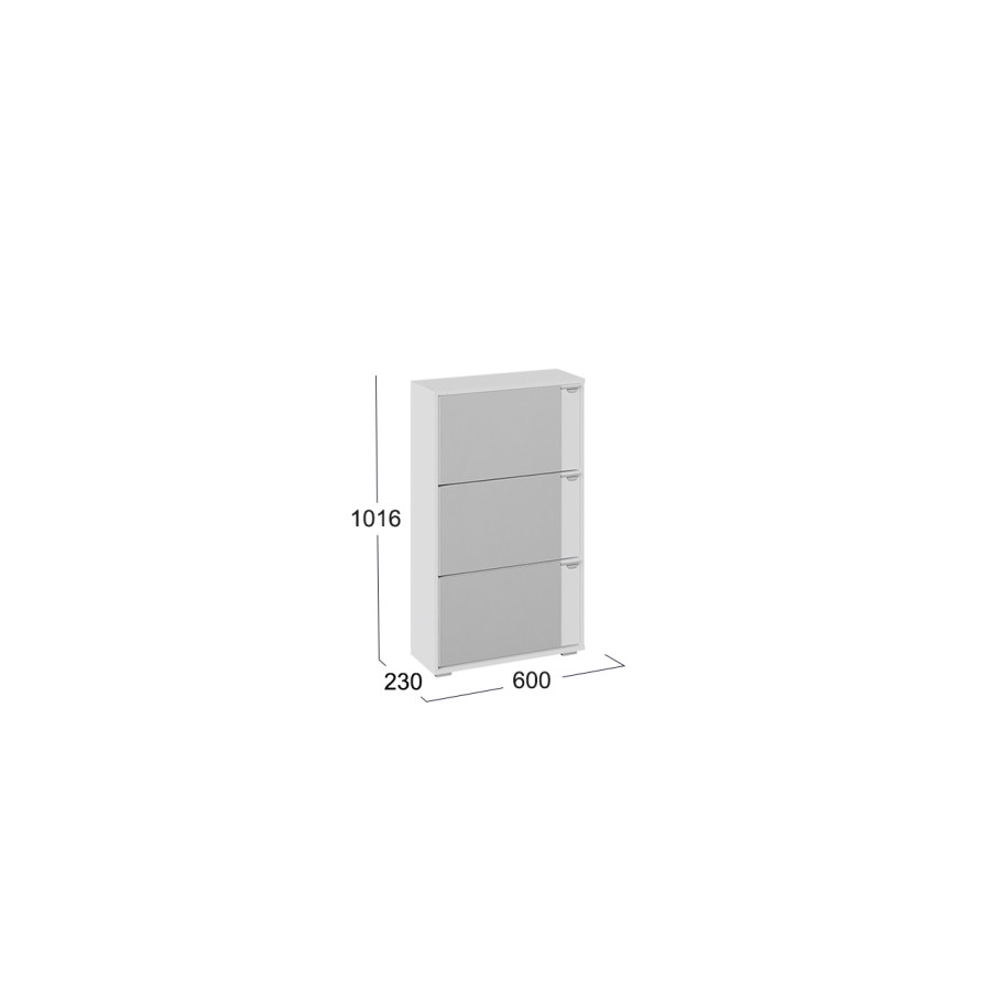 Тумба для обуви тип 8 Белый Ясень