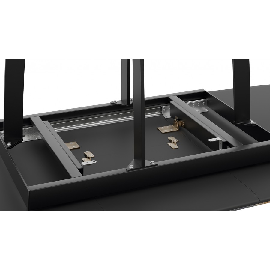 Стол обеденный «Орфей» Черный муар, Стекло глянцевое оникс