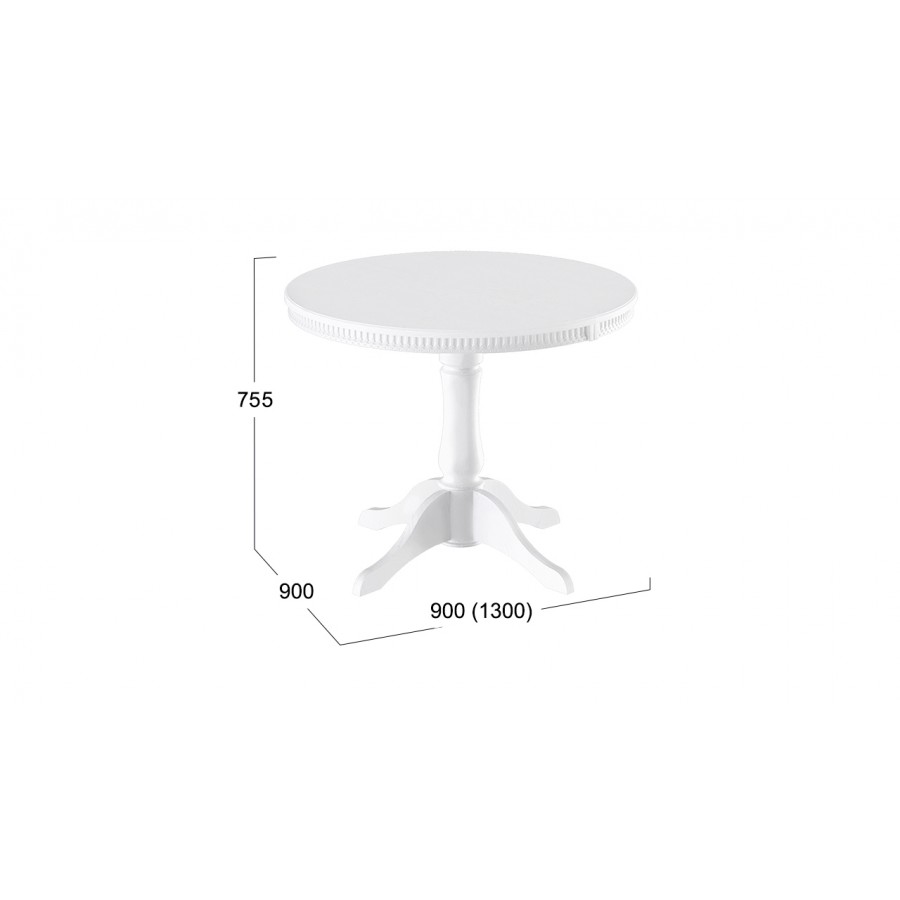Стол обеденный «Орландо Т1» исп.2 - Б-111 Белый матовый