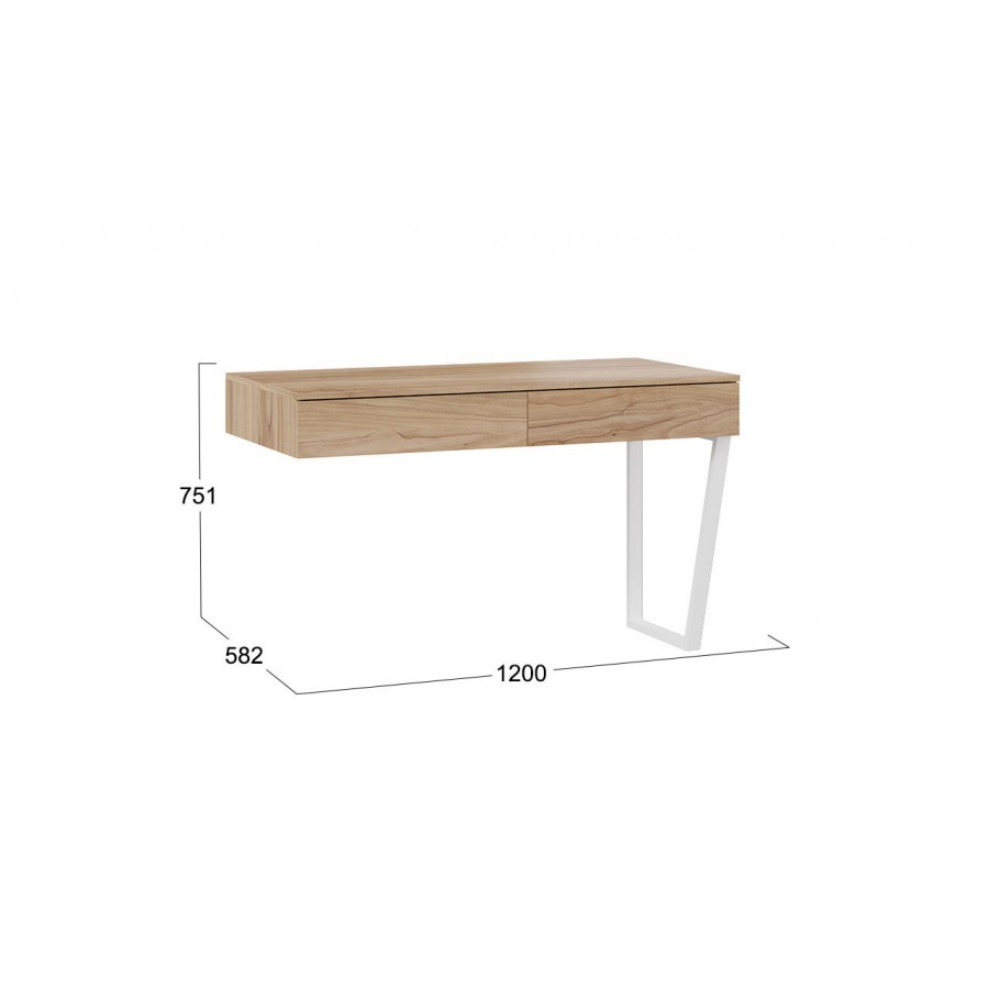 Стол письменный с ящиками «Порто» - ТД-393.15.02 Белый, Яблоня Беллуно
