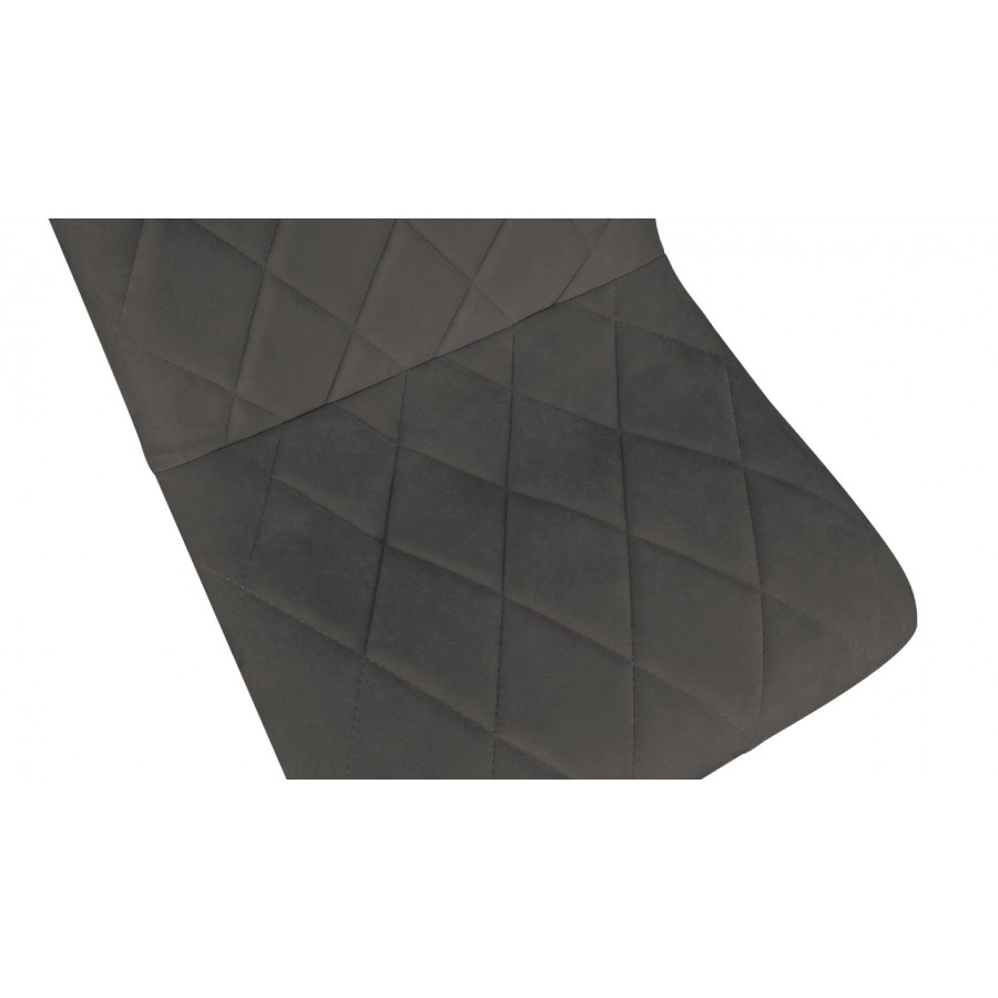 Стул «Чили ромб» - СРП-052 Эмаль белый матовый, Велюр DREAM Stone (серо-коричневый)