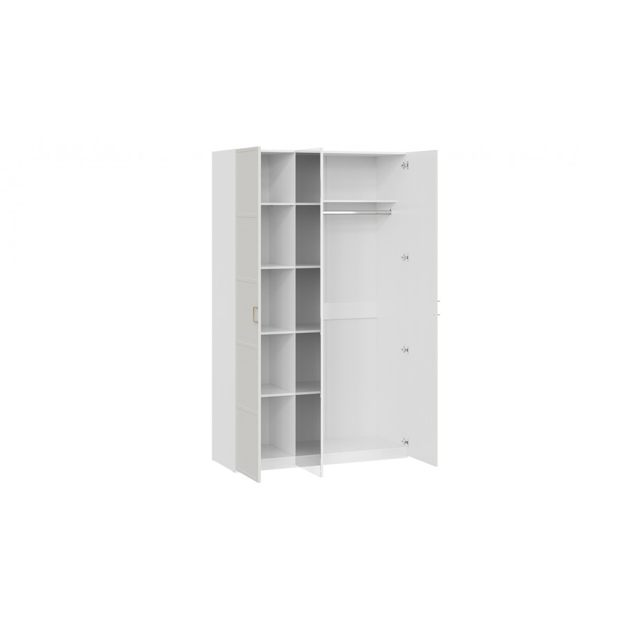 Шкаф комбинированный «Стелла» - 402.43 Белый холст, Белый Жемчуг