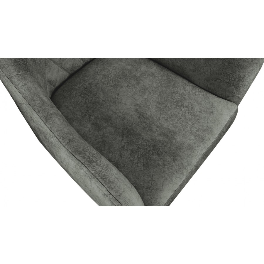 Стул «Chester» Т6 Белый муар, Велюр V003 темно-серый