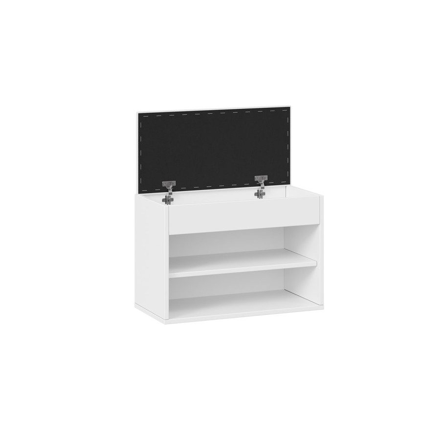 Тумба для обуви «Лайт» Тип 1 Белый глянец