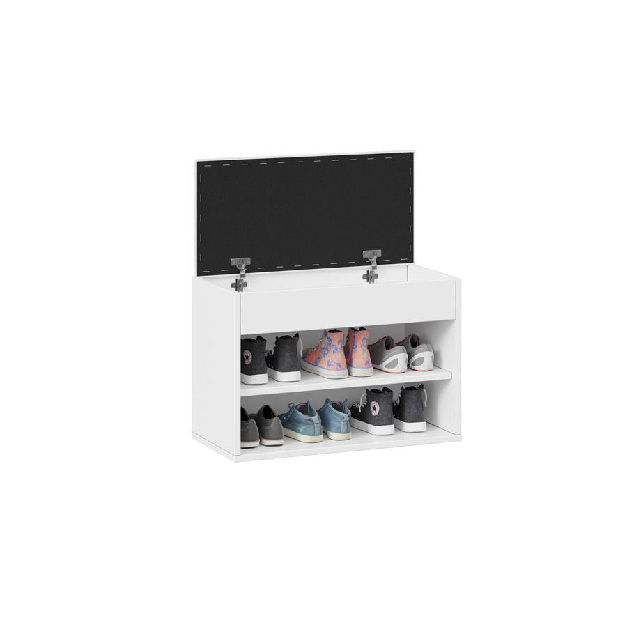 Тумба для обуви «Лайт» Тип 1 Белый глянец