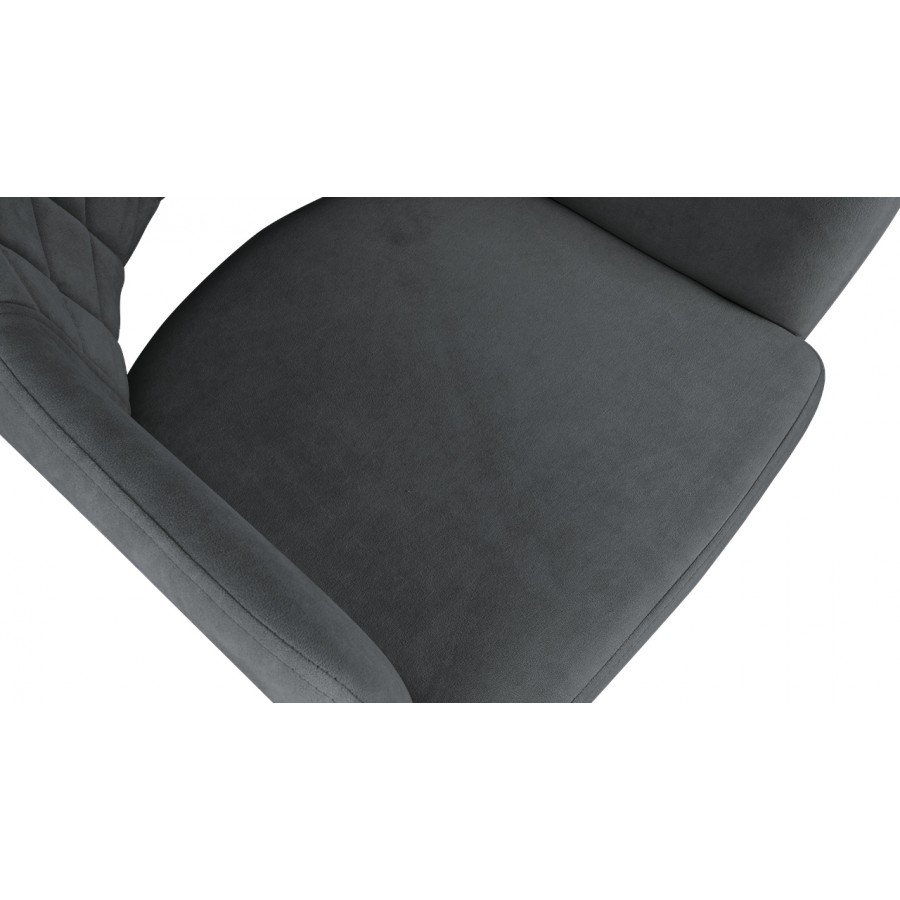 Стул «София» Т6 Белый муар, Велюр D016 темно-серый