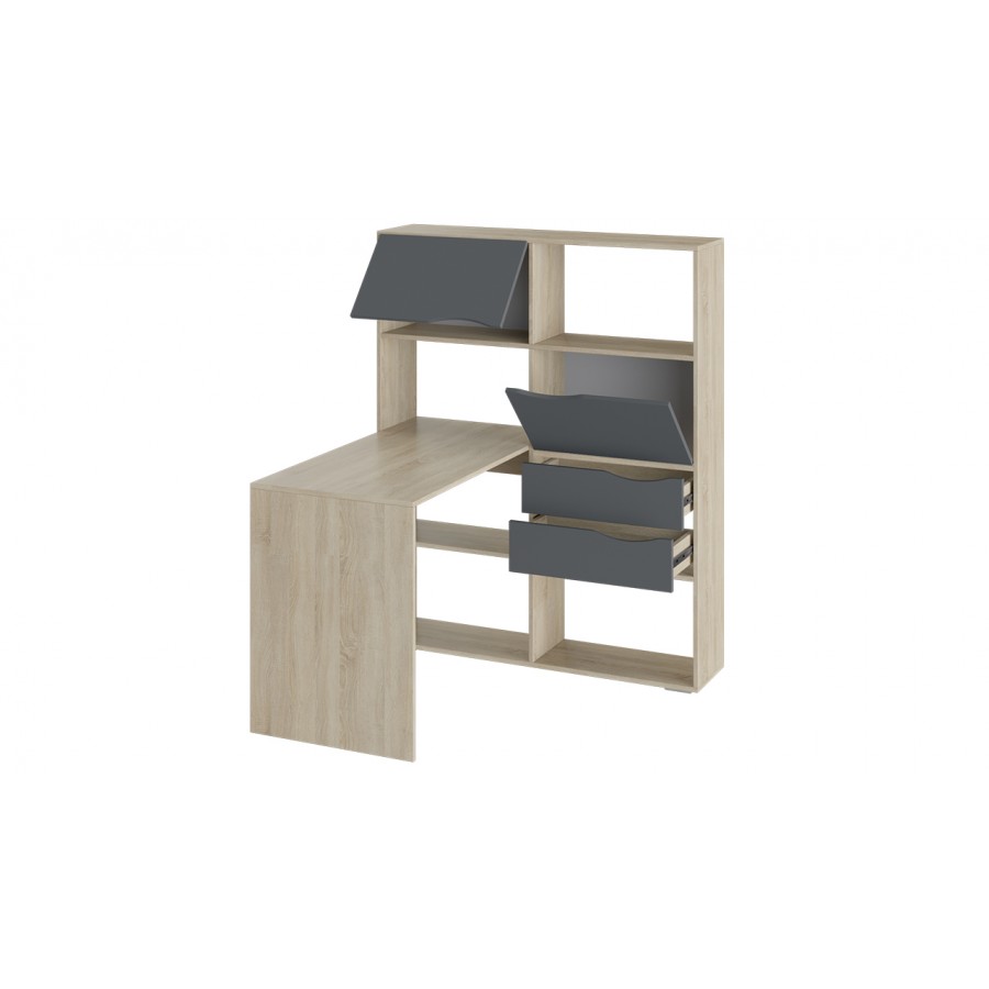 Стол письменный тип 7 Дуб Сонома, Графит Серый