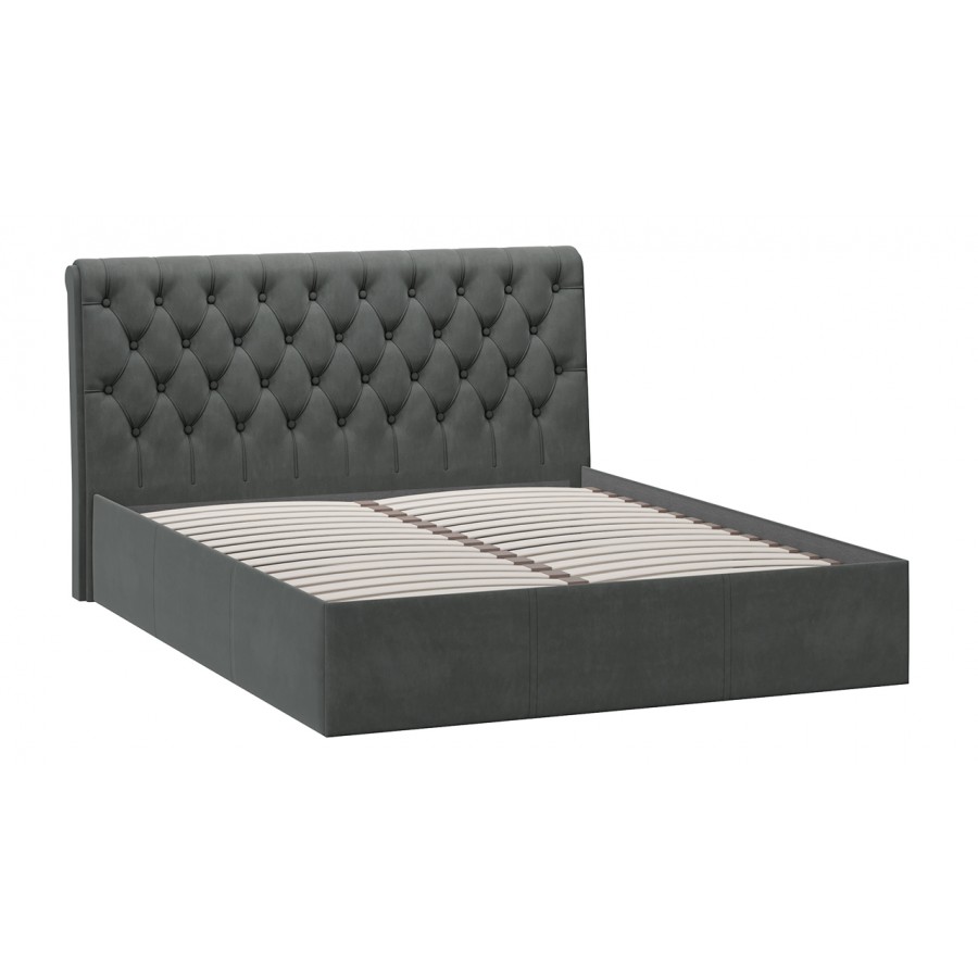 Кровать без ПМ «Скарлет» Тип 1 (без подъемного механизма) Велюр Графит