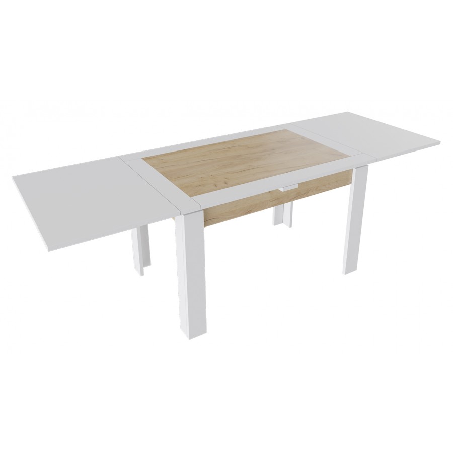 Стол раздвижной «Хьюстон» тип 4 Белый, Дуб Крафт золотой
